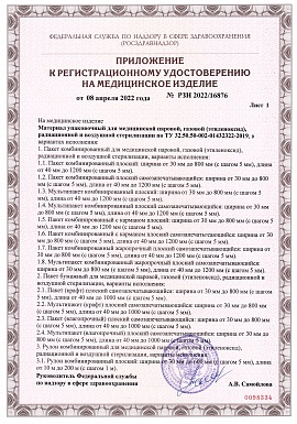 Регистрационное удостоверение №РЗН 2022/16876 2 лист